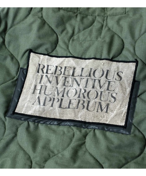 APPLEBUM（アップルバム）の「QUILT LINER JACKET（ミリタリージャケット・メンズ・カーキ・MEDIUM/LARGE/X-LARGE）」の6枚目の写真