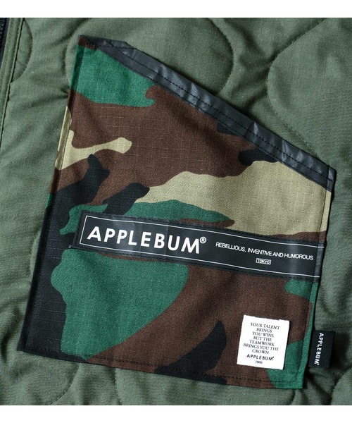 APPLEBUM（アップルバム）の「QUILT LINER JACKET（ミリタリージャケット・メンズ・カーキ・MEDIUM/LARGE/X-LARGE）」の7枚目の写真
