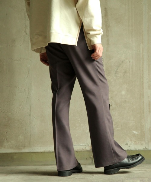 NILWAY（ニルウェイ）の「センタープレスフレアパンツ/スラックス（スラックス・メンズ・ベージュ/カーキ/チャコール/ブルー/ブラック/ブラウン・MEDIUM/LARGE/X-LARGE）」の10枚目の写真