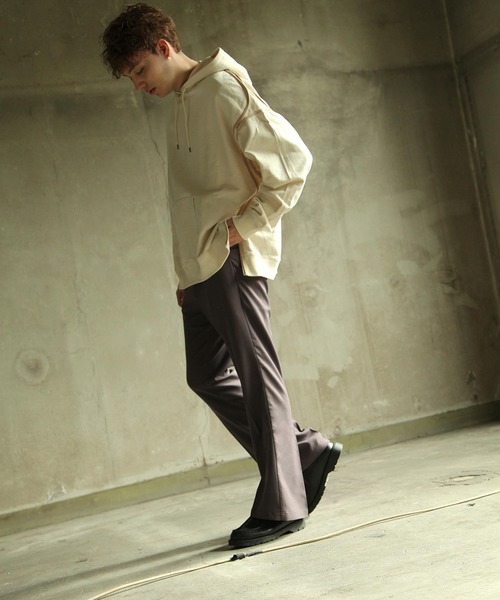 NILWAY（ニルウェイ）の「センタープレスフレアパンツ/スラックス（スラックス・メンズ・ベージュ/カーキ/チャコール/ブルー/ブラック/ブラウン・MEDIUM/LARGE/X-LARGE）」の11枚目の写真