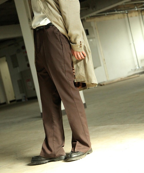 NILWAY（ニルウェイ）の「センタープレスフレアパンツ/スラックス（スラックス・メンズ・ベージュ/カーキ/チャコール/ブルー/ブラック/ブラウン・MEDIUM/LARGE/X-LARGE）」の19枚目の写真