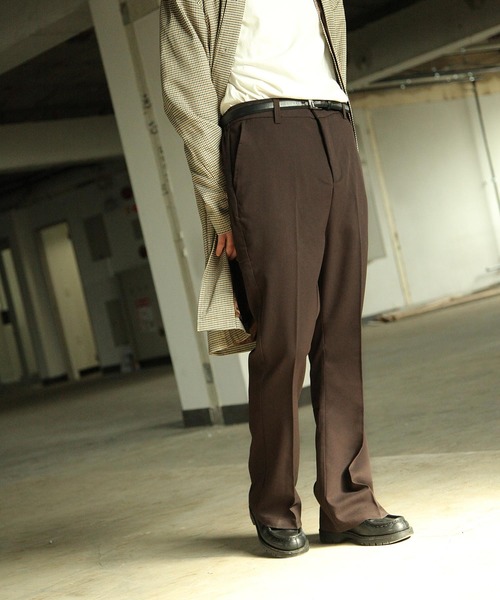 NILWAY（ニルウェイ）の「センタープレスフレアパンツ/スラックス（スラックス・メンズ・ベージュ/カーキ/チャコール/ブルー/ブラック/ブラウン・MEDIUM/LARGE/X-LARGE）」の20枚目の写真