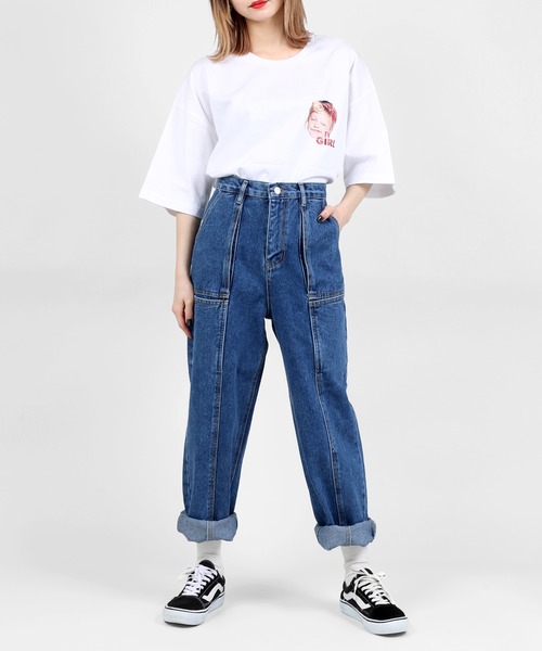 DING(ディング)の「DING/IT GIRL Tシャツ(Tシャツ/カットソー・レディース・ブラック/ホワイト/ライム・FREE)」の15枚目の写真