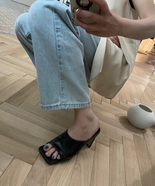 chuclla】Square -toe round cut open sandal sb-6 chs12