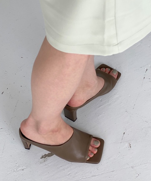 chuclla】Square -toe round cut open sandal sb-6 chs12