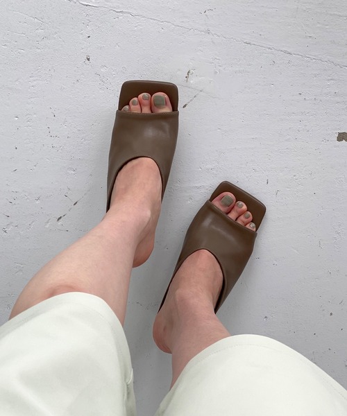 chuclla】Square -toe round cut open sandal sb-6 chs12