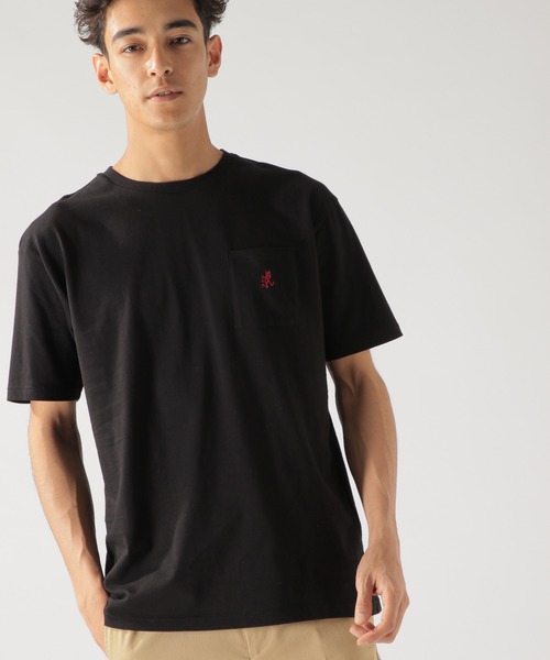 Gramicci(グラミチ)の「【GRAMICCI(グラミチ)】別注ワンポイントポケットS/S TEE(Tシャツ/カットソー・メンズ・ホワイト/ブラック/ベージュ・MEDIUM/LARGE)」の3枚目の写真