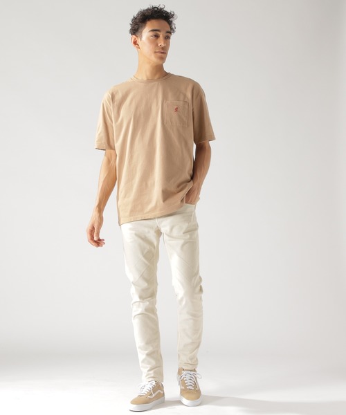 Gramicci(グラミチ)の「【GRAMICCI(グラミチ)】別注ワンポイントポケットS/S TEE(Tシャツ/カットソー・メンズ・ホワイト/ブラック/ベージュ・MEDIUM/LARGE)」の12枚目の写真