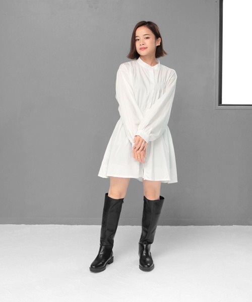 SOROTTO（ソロット）の「ボリュームソールロングブーツ（ブーツ・レディース・ブラック/グレイッシュベージュ/ダークブラウン/アイボリー・S/M/L/LL）」の16枚目の写真