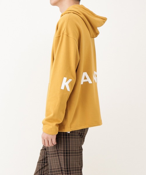 KANGOL（カンゴール）の「KANGOL カンゴール ビッグロゴプルパーカー（パーカー・メンズ・ブラック/イエロー/ホワイト・M/L/XL）」の6枚目の写真