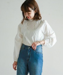 NOMBRE IMPAIR | インドネシア刺繍　スタンドネックブラウス(シャツ/ブラウス)