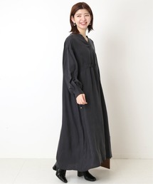 フィブリルキュプラギャザーワンピース◆