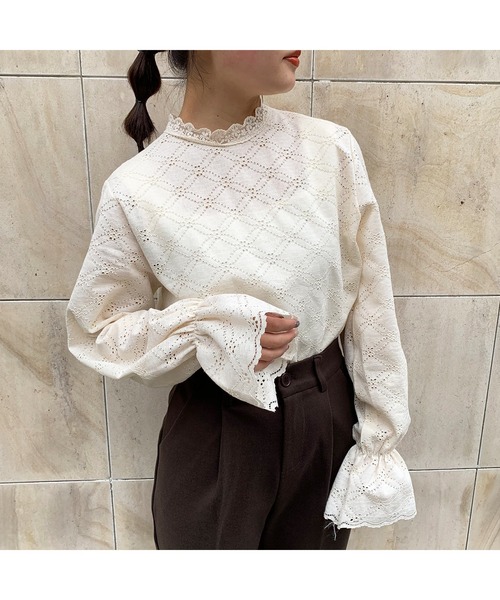 Frunco フランコ の 襟レースブラウス シャツ ブラウス Wear