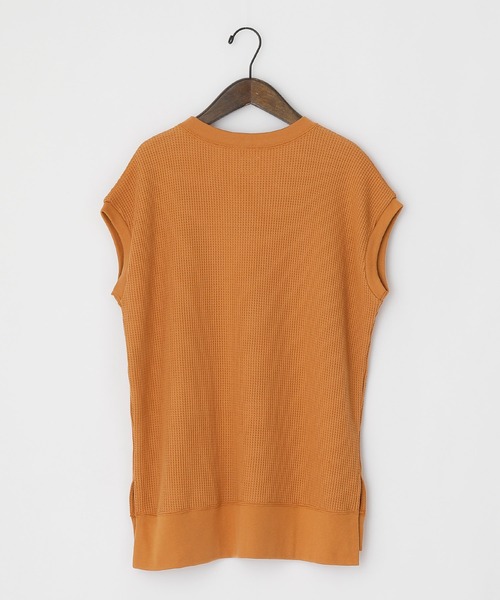 Lee（リー）の「Lee/リー THERMAL SLEEVELESS TEE ロゴ刺繍サーマルスリーブレスTシャツ（レディース）（Tシャツ/カットソー・レディース・グリーン系その他/ホワイト/ブラック/ブラウン・FREE）」の6枚目の写真