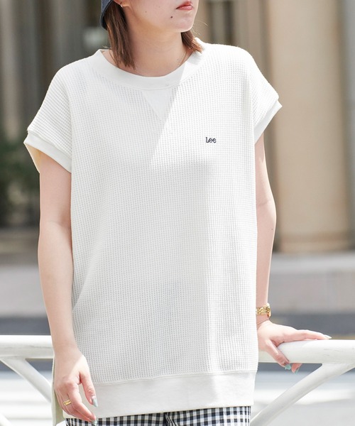Lee（リー）の「Lee/リー THERMAL SLEEVELESS TEE ロゴ刺繍サーマルスリーブレスTシャツ（レディース）（Tシャツ/カットソー・レディース・グリーン系その他/ホワイト/ブラック/ブラウン・FREE）」の12枚目の写真