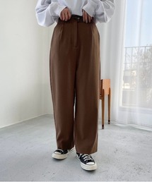 flaner | ハイウエストストレートパンツ【セットアップ可】(その他パンツ)
