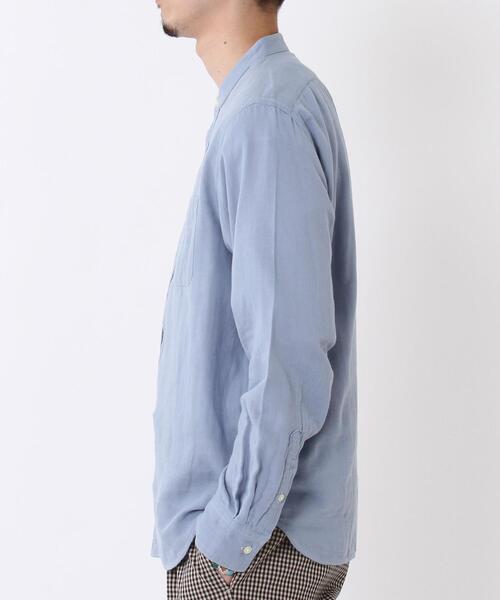 coen(コーエン)の「ダブルガーゼバンドカラーシャツ(シャツ/ブラウス・メンズ・ホワイト/ライトブルー・LARGE/MEDIUM/SMALL/X-LARGE)」の5枚目の写真