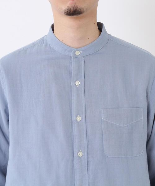 coen(コーエン)の「ダブルガーゼバンドカラーシャツ(シャツ/ブラウス・メンズ・ホワイト/ライトブルー・LARGE/MEDIUM/SMALL/X-LARGE)」の7枚目の写真