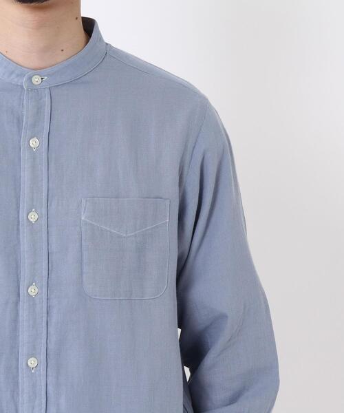 coen(コーエン)の「ダブルガーゼバンドカラーシャツ(シャツ/ブラウス・メンズ・ホワイト/ライトブルー・LARGE/MEDIUM/SMALL/X-LARGE)」の8枚目の写真