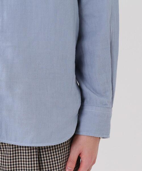 coen(コーエン)の「ダブルガーゼバンドカラーシャツ(シャツ/ブラウス・メンズ・ホワイト/ライトブルー・LARGE/MEDIUM/SMALL/X-LARGE)」の9枚目の写真