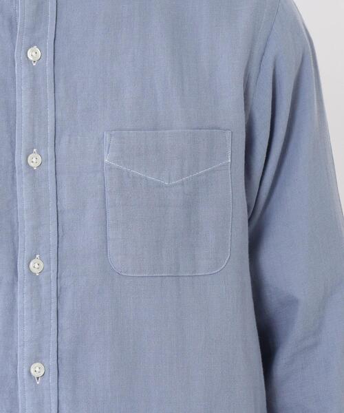 coen(コーエン)の「ダブルガーゼバンドカラーシャツ(シャツ/ブラウス・メンズ・ホワイト/ライトブルー・LARGE/MEDIUM/SMALL/X-LARGE)」の10枚目の写真