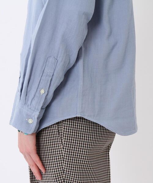 coen(コーエン)の「ダブルガーゼバンドカラーシャツ(シャツ/ブラウス・メンズ・ホワイト/ライトブルー・LARGE/MEDIUM/SMALL/X-LARGE)」の4枚目の写真