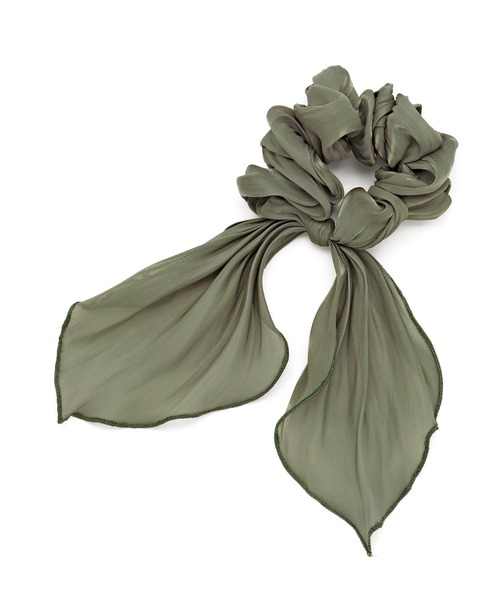 ANEMONE(アネモネ)の「シックカラーのサテン調リボンシュシュ(シュシュ・レディース・モカ/グレー/カーキ/ワイン・FREE)」の5枚目の写真