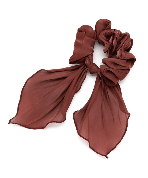 ANEMONE(アネモネ)の「シックカラーのサテン調リボンシュシュ(シュシュ・レディース・モカ/グレー/カーキ/ワイン・FREE)」の6枚目の写真