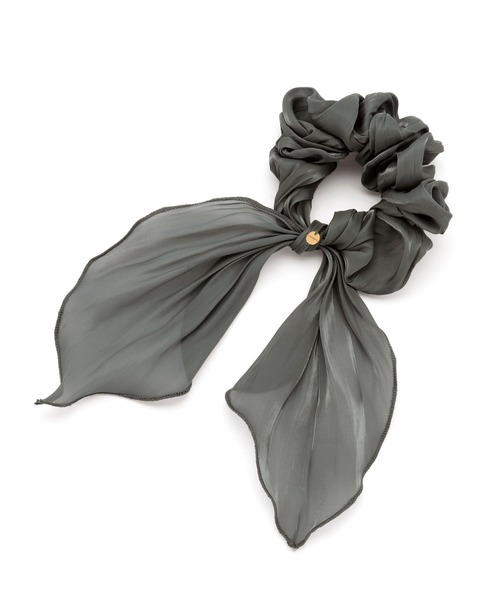 ANEMONE(アネモネ)の「シックカラーのサテン調リボンシュシュ(シュシュ・レディース・モカ/グレー/カーキ/ワイン・FREE)」の7枚目の写真