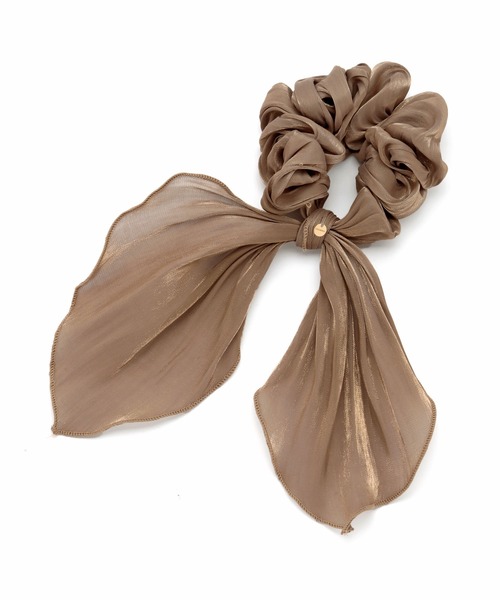 ANEMONE(アネモネ)の「シックカラーのサテン調リボンシュシュ(シュシュ・レディース・モカ/グレー/カーキ/ワイン・FREE)」の8枚目の写真