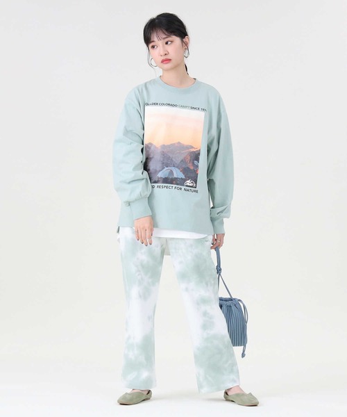 CAMP7（キャンプセブン）の「【CAMP7】タイダイ柄ワイドパンツ（その他パンツ・レディース・グレー/グリーン/ベージュ・L/M）」の19枚目の写真