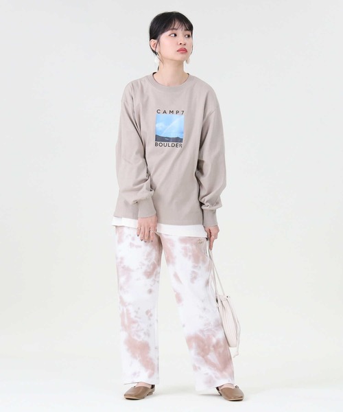 CAMP7（キャンプセブン）の「【CAMP7】タイダイ柄ワイドパンツ（その他パンツ・レディース・グレー/グリーン/ベージュ・L/M）」の14枚目の写真