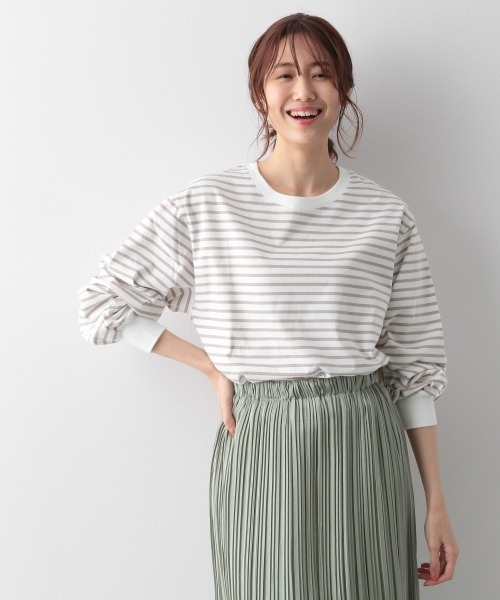 GLOBAL WORK(グローバルワーク)の「オーガニックソデフワT長袖/930734(Tシャツ/カットソー・レディース・その他/グレー系その他/ブラック/ダークブラウン/アイボリー/ホワイト・LARGE/MEDIUM)」の5枚目の写真