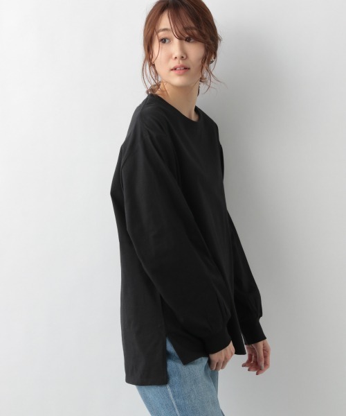 GLOBAL WORK(グローバルワーク)の「オーガニックソデフワT長袖/930734(Tシャツ/カットソー・レディース・その他/グレー系その他/ブラック/ダークブラウン/アイボリー/ホワイト・LARGE/MEDIUM)」の1枚目の写真