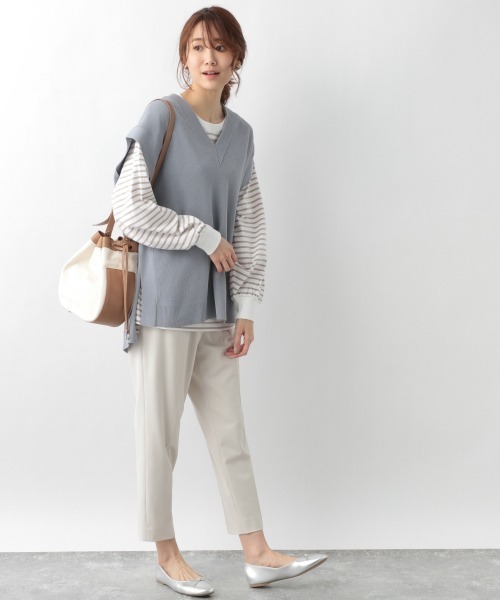 GLOBAL WORK(グローバルワーク)の「オーガニックソデフワT長袖/930734(Tシャツ/カットソー・レディース・その他/グレー系その他/ブラック/ダークブラウン/アイボリー/ホワイト・LARGE/MEDIUM)」の7枚目の写真