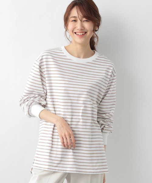 GLOBAL WORK(グローバルワーク)の「オーガニックソデフワT長袖/930734(Tシャツ/カットソー・レディース・その他/グレー系その他/ブラック/ダークブラウン/アイボリー/ホワイト・LARGE/MEDIUM)」の13枚目の写真