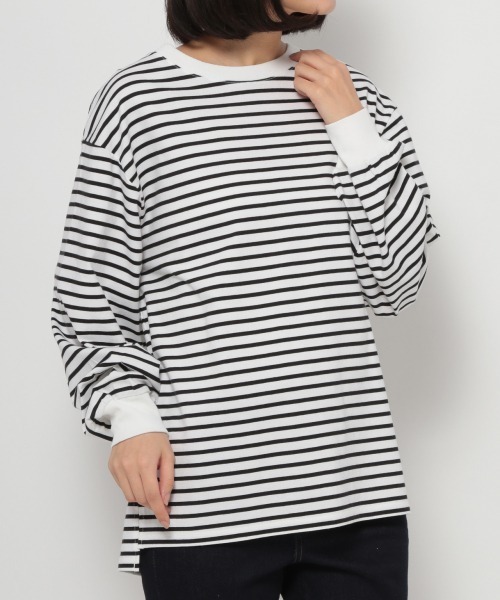 GLOBAL WORK(グローバルワーク)の「オーガニックソデフワT長袖/930734(Tシャツ/カットソー・レディース・その他/グレー系その他/ブラック/ダークブラウン/アイボリー/ホワイト・LARGE/MEDIUM)」の17枚目の写真