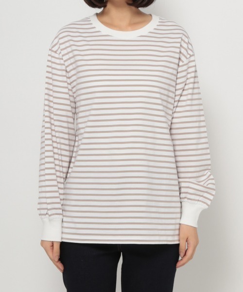 GLOBAL WORK(グローバルワーク)の「オーガニックソデフワT長袖/930734(Tシャツ/カットソー・レディース・その他/グレー系その他/ブラック/ダークブラウン/アイボリー/ホワイト・LARGE/MEDIUM)」の11枚目の写真