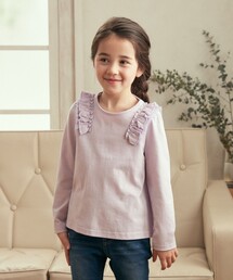 any Fam（エニィファム）の「肩フリル オーガビッツ 長袖Tシャツ（Tシャツ/カットソー・キッズ）」