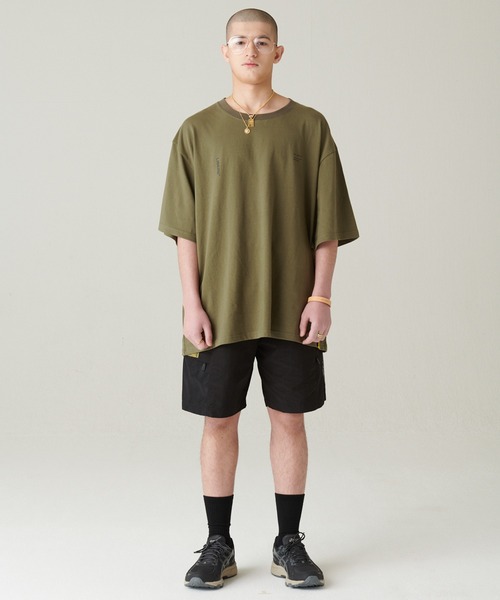 LIBERE(リベーレ)の「LIBERE リベーレ / 21 SLOGAN TEE スローガンプリントビッグシルエットTシャツ / 211201 / 211202 / 211203(Tシャツ/カットソー・メンズ・ブラック/オリーブ/ホワイト・LARGE/SMALL/MEDIUM)」の11枚目の写真