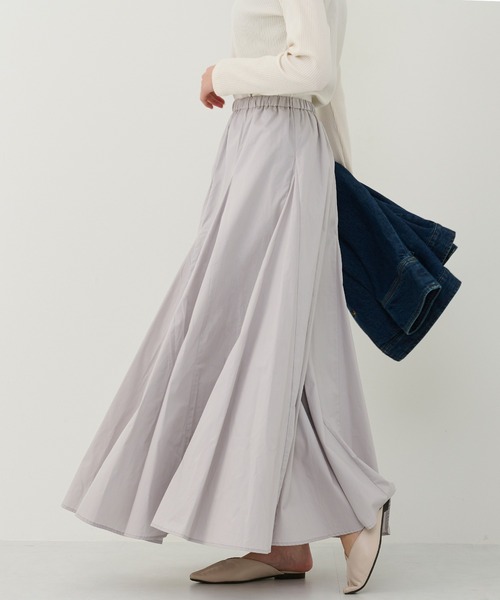 M nort（エムノート）の「【わたなべ麻衣プロデュース】コットン100％！フレアスカート（スカート・レディース・ライトグレー・FREE）」の4枚目の写真