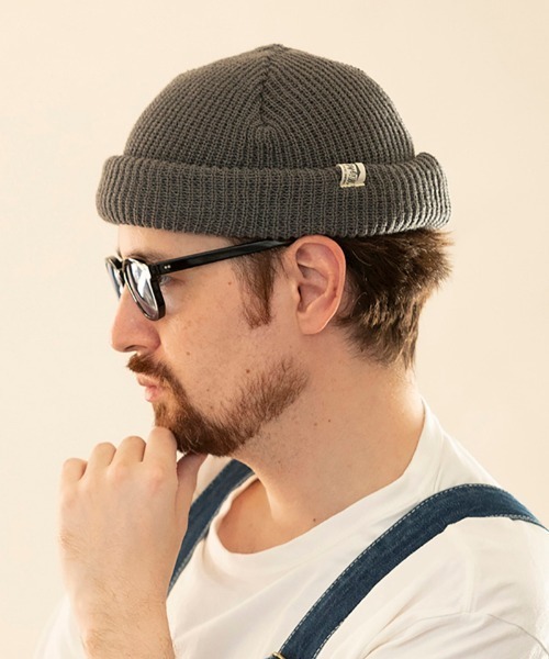 Mighty Shine（マイティシャイン）の「mko9613-Roll Watch Cap キャップ（ニットキャップ/ビーニー・メンズ・オレンジ/ブラック/オリーブ/ワイン/キャメル/チャコールグレー・FREE）」の3枚目の写真