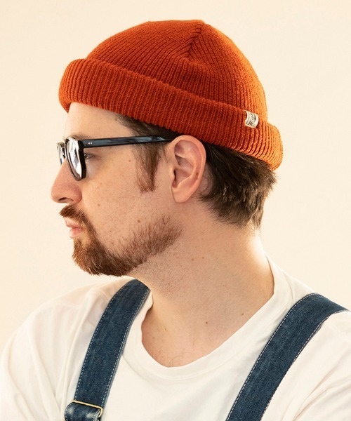 Mighty Shine（マイティシャイン）の「mko9613-Roll Watch Cap キャップ（ニットキャップ/ビーニー・メンズ・オレンジ/ブラック/オリーブ/ワイン/キャメル/チャコールグレー・FREE）」の6枚目の写真