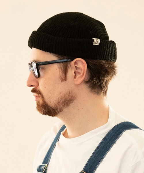 Mighty Shine（マイティシャイン）の「mko9613-Roll Watch Cap キャップ（ニットキャップ/ビーニー・メンズ・オレンジ/ブラック/オリーブ/ワイン/キャメル/チャコールグレー・FREE）」の2枚目の写真