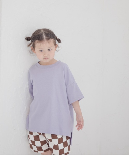 LOWRYS FARM（ローリーズファーム）の「ＵＳＡチュニックＴＳＳ　936181（Tシャツ/カットソー・キッズ・グリーン/チャコールグレー/アイボリー/オレンジ/ブルー/イエロー/パープル/ピンク/ブラック/カーキ/イエロー系その他/ブラウン/オレンジ系その他/ダークブラウン/ライム・110cm/130cm/140cm/120cm/150cm）」の10枚目の写真