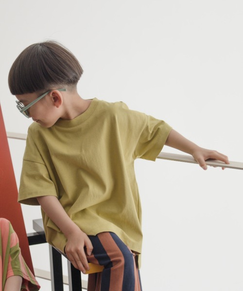 LOWRYS FARM（ローリーズファーム）の「ＵＳＡチュニックＴＳＳ　936181（Tシャツ/カットソー・キッズ・グリーン/チャコールグレー/アイボリー/オレンジ/ブルー/イエロー/パープル/ピンク/ブラック/カーキ/イエロー系その他/ブラウン/オレンジ系その他/ダークブラウン/ライム・110cm/130cm/140cm/120cm/150cm）」の12枚目の写真