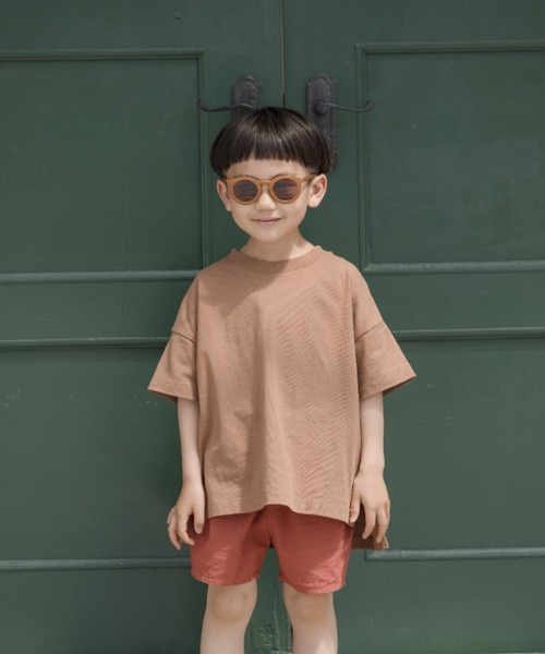 LOWRYS FARM（ローリーズファーム）の「ＵＳＡチュニックＴＳＳ　936181（Tシャツ/カットソー・キッズ・グリーン/チャコールグレー/アイボリー/オレンジ/ブルー/イエロー/パープル/ピンク/ブラック/カーキ/イエロー系その他/ブラウン/オレンジ系その他/ダークブラウン/ライム・110cm/130cm/140cm/120cm/150cm）」の6枚目の写真