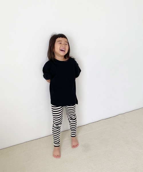 LOWRYS FARM（ローリーズファーム）の「ＵＳＡチュニックＴＳＳ　936181（Tシャツ/カットソー・キッズ・グリーン/チャコールグレー/アイボリー/オレンジ/ブルー/イエロー/パープル/ピンク/ブラック/カーキ/イエロー系その他/ブラウン/オレンジ系その他/ダークブラウン/ライム・110cm/130cm/140cm/120cm/150cm）」の3枚目の写真