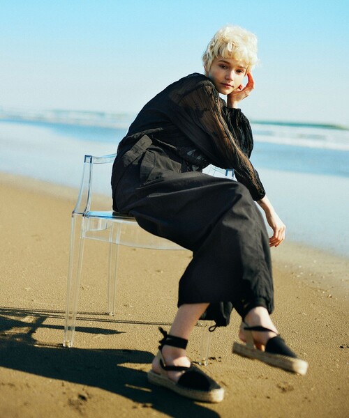 FREAK'S STORE(フリークスストア)の「ROVERETO/ロベレート エスパレースアップ(サンダル・レディース・ブラック/オフホワイト/イエロー・MEDIUM/LARGE)」の4枚目の写真