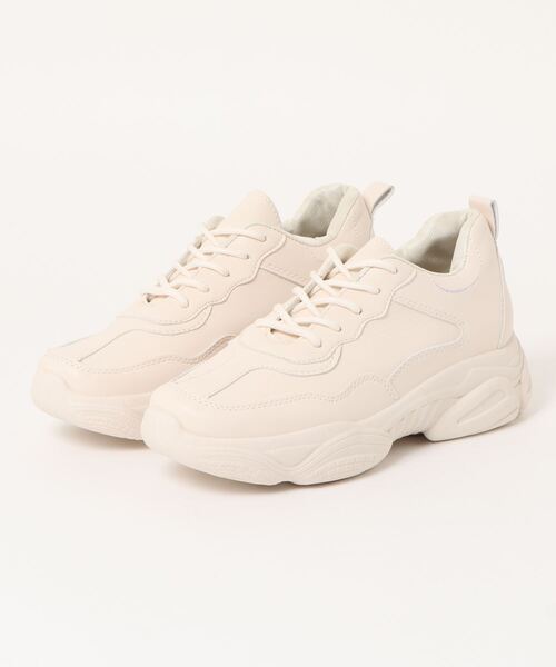 STYLEBLOCK（スタイルブロック）の「軽量ダッドスニーカー（スニーカー・レディース・ベージュ/ホワイト・38/37/39/40/36/35）」の4枚目の写真